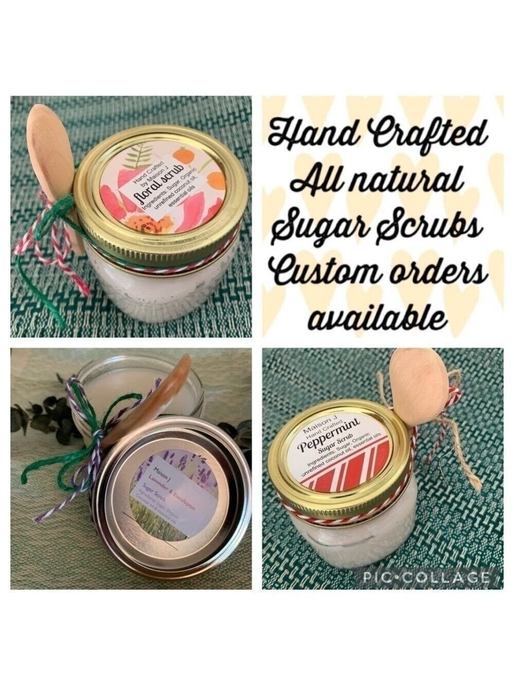 Hand Crafted Sugar Scrub Trio 4 oz